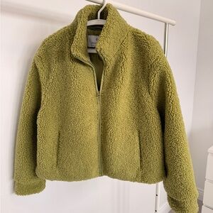 Stradivarius Moss Green Teddy Jacket
